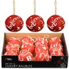 Toyland 513317R Christmas Polyfoam Baubles | Believe | Red |