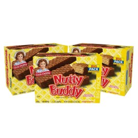 Little Debbie Nutty Bars Wafer Bar 25.2 Oz (3 Big Pack Boxes) by Little Debbie