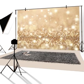 YongFoto 3 x 2.5 m Vinyl Photo Background Bokeh Sparkle Sequins Shining Lights Romantic Valentine's Day Photography Background for Photo Shooting Portrait Photos Party Children Photo Studio Props