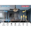 Unbranded 28" Smart Ceiling Fan Light LED, Remote App Control,