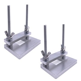 TUOREN Violin Making Tool Adjustable Violin Corner Block Wedge Clamp Ribs Clamps Glue Violin Body Luthier Tools 2pcs, Silver