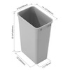 Dowell Kitchen & Bath Dowell 50L Wastebasket Trash Container, 52.8Qt/13.2Gal,