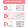 Aquior Shower Caps, Double Layer Waterproof Shower Cap for Women,