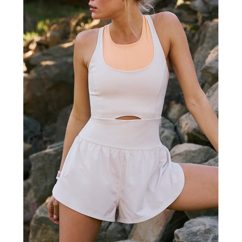 Mameluco deportivo de una pieza para mujer, pantalones cortos, ropa