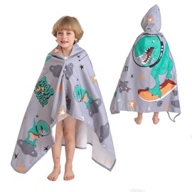 saftan Baby Bath Hooded Towels, Super Soft and Absorbent, Baby Towel Beach | Pool Towels for Baby Kids Ages 0-8, Baby Essentials for Newborn Boys and Girls |30X50 in |Dinosaur
