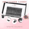 Glowingwin Individual Lashes Cluster Lashes Natural Look 10-16mm Mixed 72
