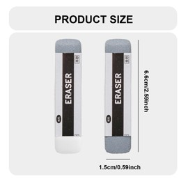 Natural Rubber Eraser - TRACOMPAN Professional 2Pcs Set Ink Erasers for Pencils, Ballpoint & Neutral Pens | Rubbers Eraser for Office & School Supplies (1 Full Sand and 1 Half Sand)