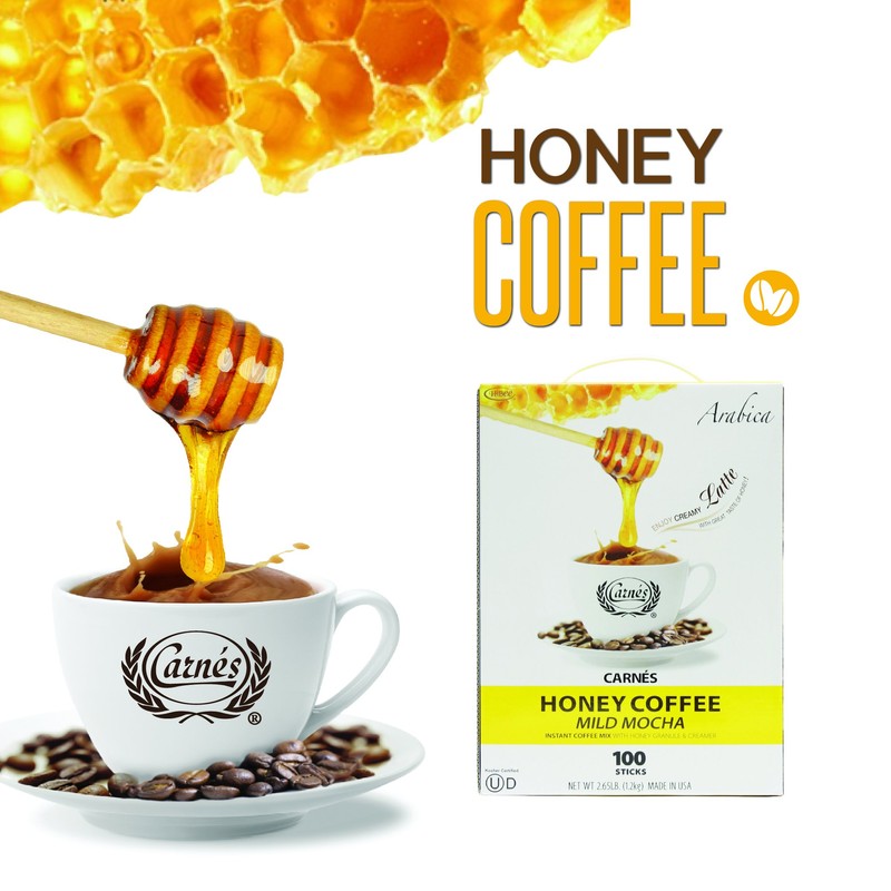 Carnes Mild Mocha with honey powder (Instant Coffee Mix) -