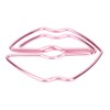 100pcs Paper Clips Portable Purple Lip Shape Rustproof Electroplated Metal