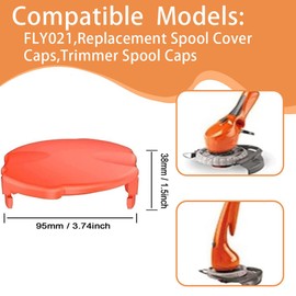 Ershengsan 3 Pcs Trimmer Spool Cover Caps Compatible with FLY021, Practical Spool Cover Caps Replaceable Twin Line Cutting Head Covers for Contour 500, 600, 700 FLY060 Grass Trimmers,3gz