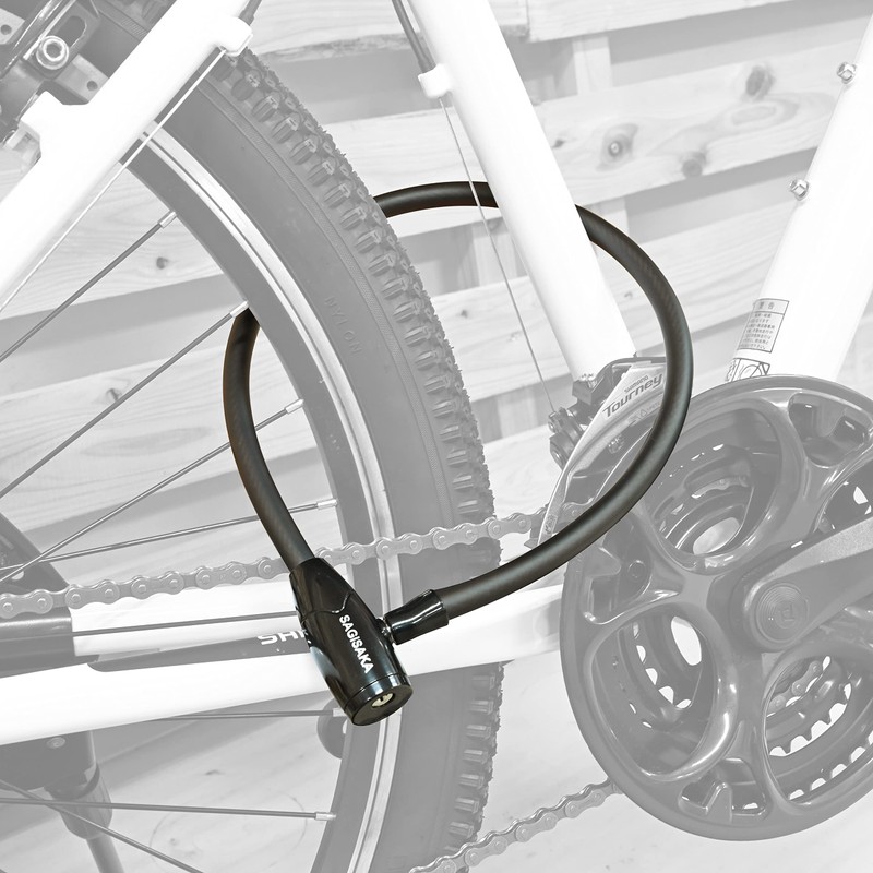 Bicycle Key Cylinder Cable Lock 60 cm Black 43440 