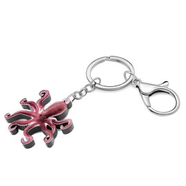 DALANE Acrylic Jellyfish Octopus Keyring Sea Animals Car Key Ring Gifts for Women Girls Bag Charms Accessories, beige