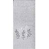 Bath Hand Towels, Set of 2 Grey Velour with Embroidered