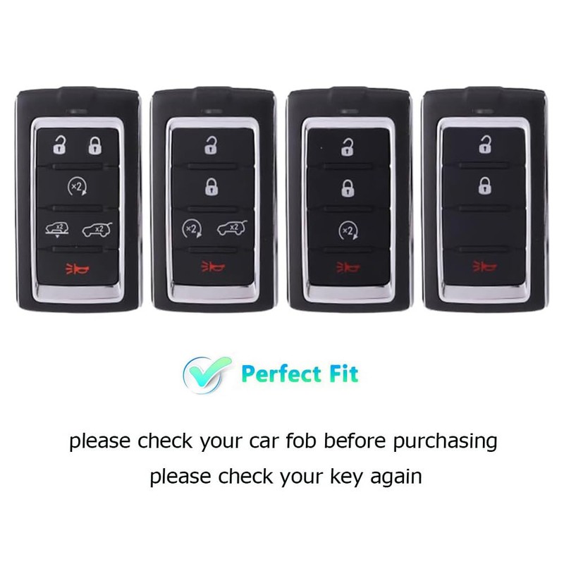 WTSHOPME Key Fob Cover Compatible with Dodge Ram Crazy Horse