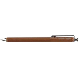 Kitaboshi 0.7mm Mechanical Pencil, Wooden Barrel, #0 2B, Black Lead, Natual Wood, 1ea (W07-600N)