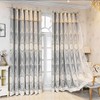 Amidoudou 1 Pair European Double Layer Curtains with Valances for
