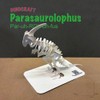PAPER-CAPERS DINOCRAFT 09: Parasaurolophus | 3D Dinosaur Paper Skeleton Sculpture