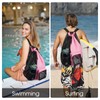 WANDF Swim Bag Mesh Drawstring Backpack with Wet Pocket for