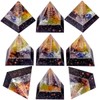 Nupuyai Garnet Healing Crystal Pyramid for Protection, Chakra Energy Crystal