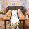 13x72 Inches Happy Easter Table Runner with Bunny Rabbit Easter