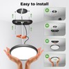 zemty 4Pack LED Ceiling Light Fixture 6.5 Inch, 12W 1200lm