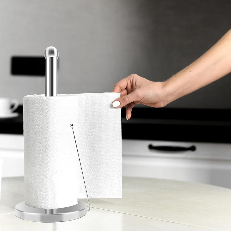 Toallero de Papel de Acero Inoxidable para Cocina Soporte Antideslizante
