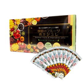 季節のフルーツ青汁ジュレ お試し10包 柑橘風味 青汁ゼリー/イヌリン 2000mg / 30種類の乳酸菌 / 植物発酵エキス/オリゴ糖 野菜 不足 大麦若葉 桑の葉 スティックタイプ