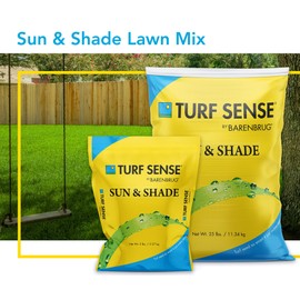 Barenbrug 25619 Turf Sense Grass Seed Grows in Areas of Sun and Partial Shade, 5 LB Bag