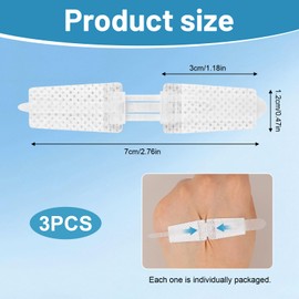 3PCS Wound Closure Strips, Butterfly Wound Closure Suture Strip Butterfly Bandages Butterfly Bandages Emergency Laceration Closure Kit