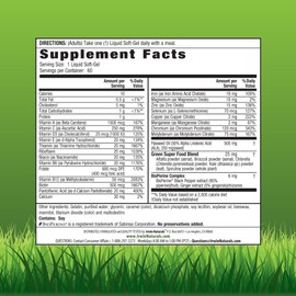 Irwin Naturals Only One Liquid-Gel Multi with Iron - 60 Liquid Softgels - Daily Essential Vitamins, Minerals, Antioxidants, Omega-3s & Green Super Foods