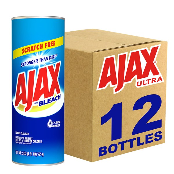 Ajax Powder Cleanser with Bleach - 21 ounce (Pack of 12)