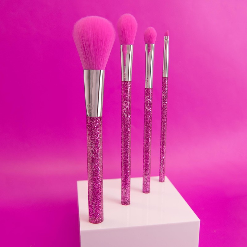MODA Neon Purple Glitter Face Kit – 5pc Vegan Makeup