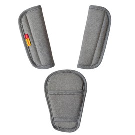 Car Seat Shoulder Pads - Stroller Car Seat Strap Covers | 3pcs Polyester Car Seat Replacement Straps | Front Crotch Cushion Shoulder Car | Newborns Child Pushchair Seat Belt for Travel Bags, Briefcase