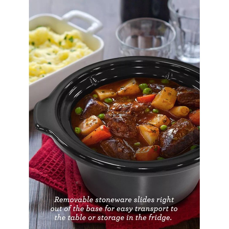 Elite Gourmet 3 Quart Slow Cooker with Low High Settings