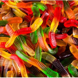 JOVY Gummi Worms Fruit Flavor Bulk Gummy Candy 2 Pounds Weighed Candy 2LB (32oz)