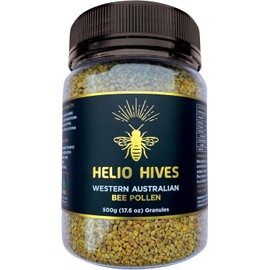 Helio Hives Bee Pollen 500g Granules - Nature's Superfood, Superior Taste - Western Australia Pure Bee Pollen for Optimal Health