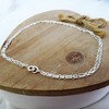 jewellerybox Sterling Silver 2mm Curb Rounded Figaro Double Anklet -