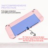 DLseego Pink Switch OLED Case Gradient Carrying Case with 10