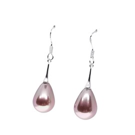 Lavender Pearl Earrings Mauve Earrings for Women Dangling Sterling Silver Lavender Pearl Drop Earrings Pink Purple Pearl Earrings June Earrings for Women