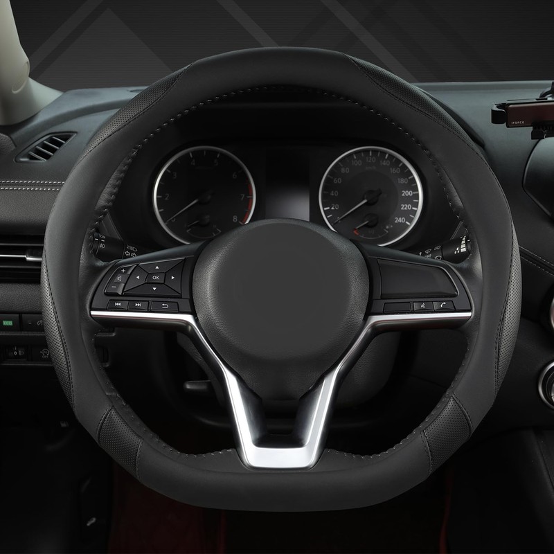 West Llama Flat Bottom Car Steering Wheel Cover for Nissan,D