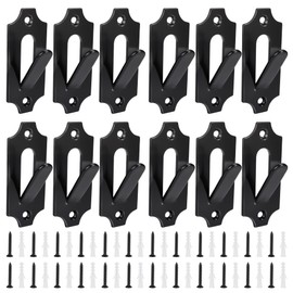 12 Pack European Deer Skull Mount Hanger, Stainless Steel/Wall Mount/Easy Install/Invisible Design/Indoor&Outdoor Use, Heavy-Duty Hooks for Deer, Mule, Antelope, Coyote, Small Game Animals