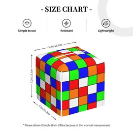 Colorful Checkerboard Tissue Box Cover Square, Waterproof Leather Tissue Box Holder Portable Dispenser Modern Home Decoration for Bathroom Car Nightstand Vanity