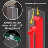 Upgrade T-Shaped Door Draft Stopper, Clear Silicone Seal Strip Weather