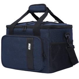 MIER 16L Large Cool Bag Insulated Lunch Box Bags Cooler Tote Bag for Adults Men Women to Work Picnic Travel Beach (Dark Blue)