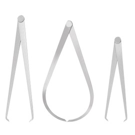 sourcing map Firm Joint Inside Outside Caliper Set 8 10 12 Inch 410 Stainless Steel Firm Friction Joint for External Internal Measurements