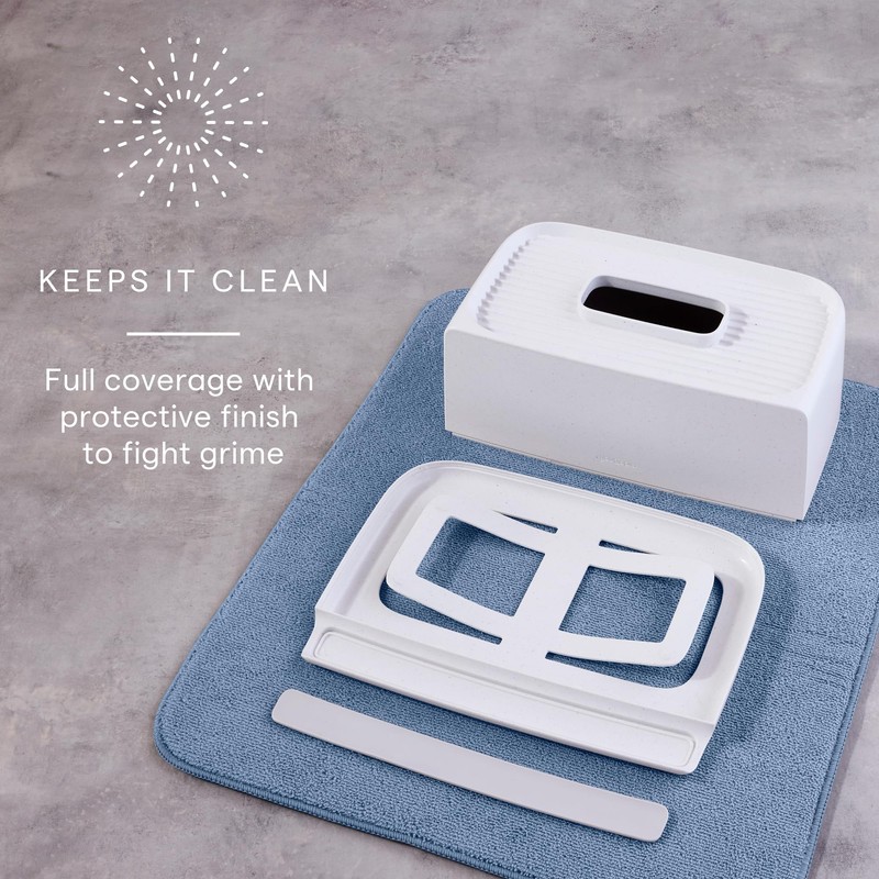 YouCopia Ledge Tissue Holder, Rectangular, Bathroom Countertop Organizer with Additional