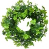 LUOZZY St. Patrick's Day Clover Wreath Four Leaf Clover Wreath