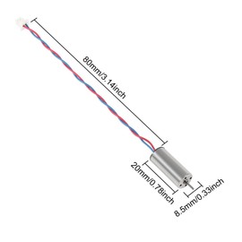 XIITIA 4pcs 8520/8.5x20mm Motor 15000KV Brushed Motors 4CW 4CCW Coreless Motor with JST-1.25 Connector for Model Aircraft/UAV/Quadcopter/Toy Aircraft, etc