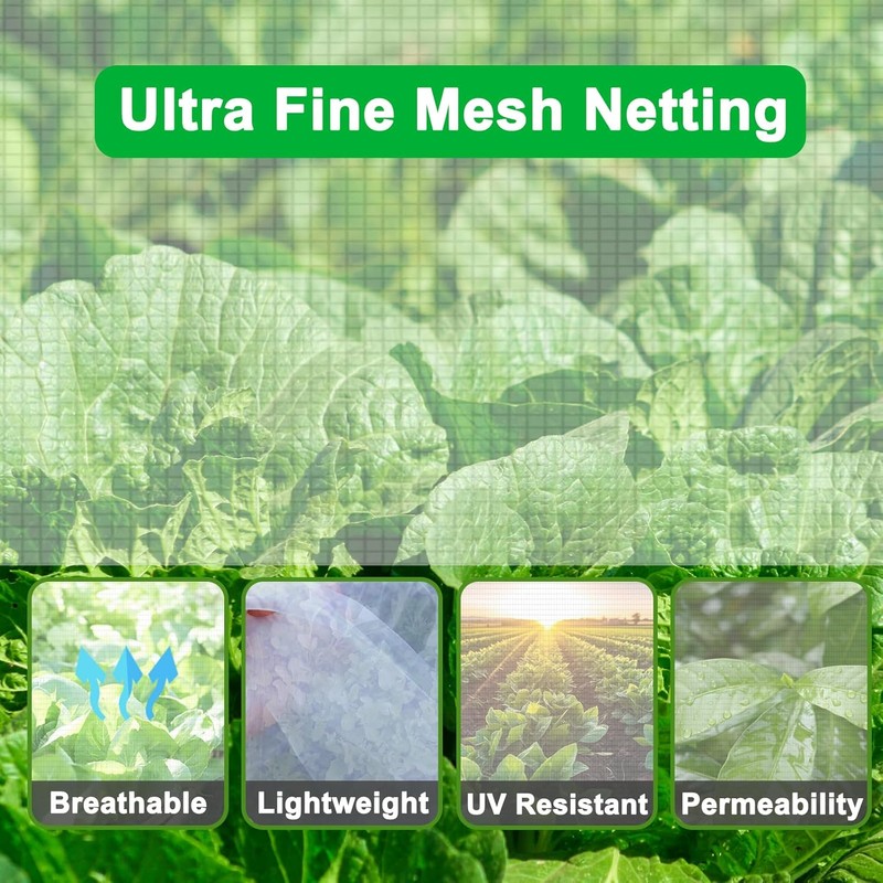 2PCS Large Fruit Tree Netting with Drawstring and Zipper, 8