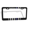 Thin Blue Line Flag License Plate Covers Chrome Blue Lives
